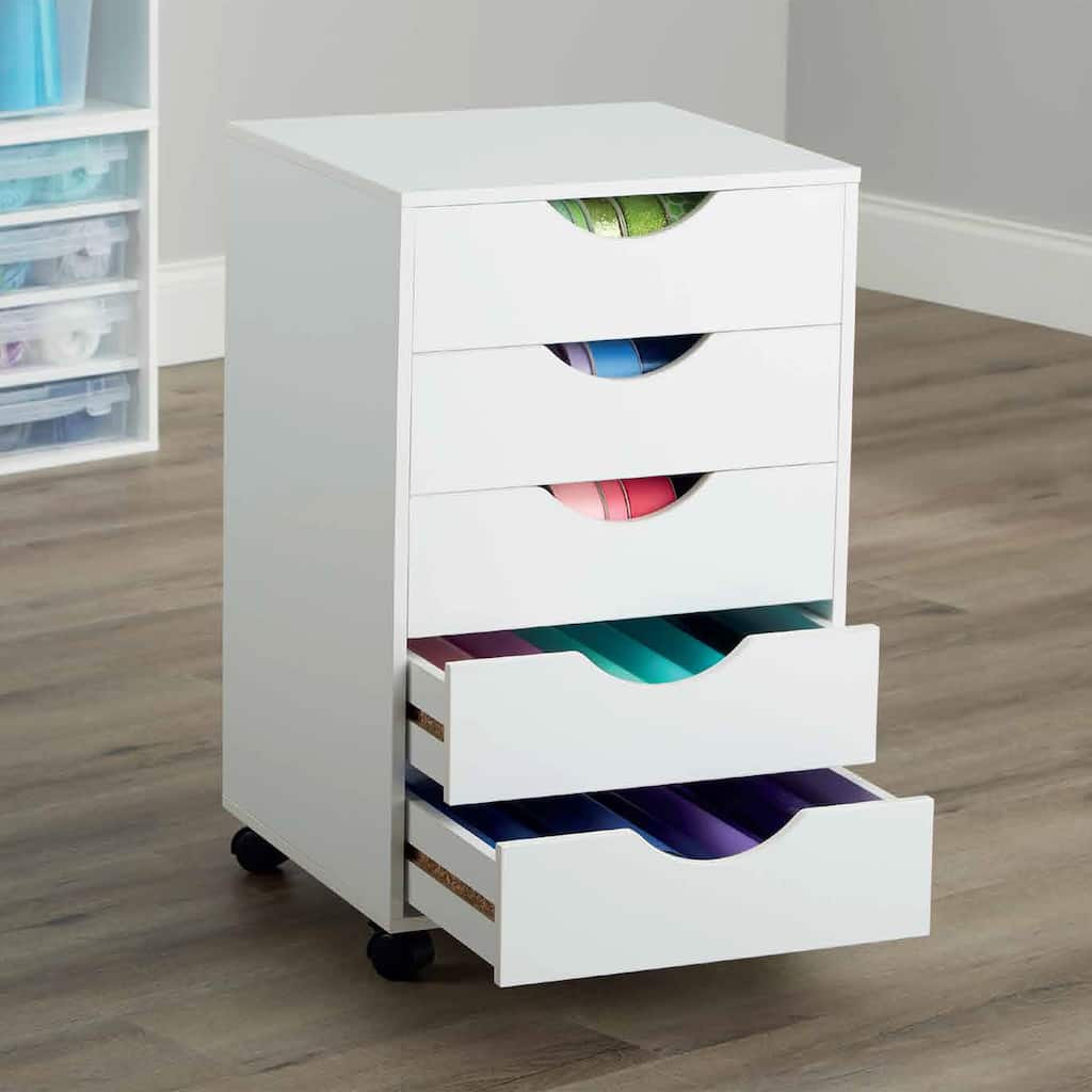 Modular Mobile Chest By Simply Tidy, Small White Wooden Drawer Unit